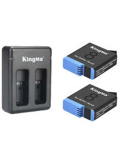 Зарядное устройство KingMa GP8 Kit-BM042 + 2 аккумулятора GoPro Hero8/7/6/5