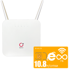 Роутер OLAX AX6PRO с сим картой, комплект с безлимитным интернетом за 10,8р/сутки ZTE