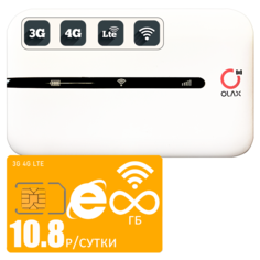 Роутер OLAX MT10 с сим картой I комплект с безлимитным интернетом за 10,8р/сутки ZTE