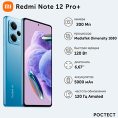 Смартфон Xiaomi Redmi Note 12 Pro+ 8/256GB Синее небо (R45608)