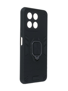 Чехол DF для Honor X8a с магнитом и кольцом Black hwArmor-02