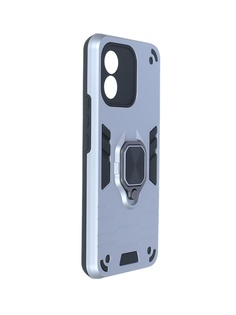 Чехол DF для Honor X5 с магнитом и кольцом Silver hwArmor-04