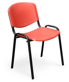 Стул UP_EChair Rio(ИЗО) черн, пластик красный No Brand
