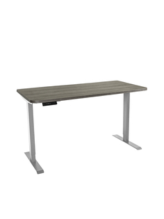 Офисный стол лофт для работы стоя и сидя LuxAlto серый, 140x60x2.5см, 34172