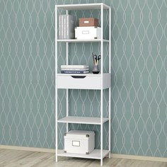 Стеллаж Деон-5 500х335х1610 Белый/ножки Белый Глянец No Brand