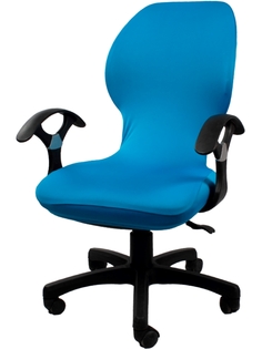 Чехол на компьютерное кресло и стул ГЕЛЕОС 704, светло-синий No Brand