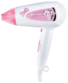 Фен VITEK VT-8215 JR 1600 Вт White, Pink