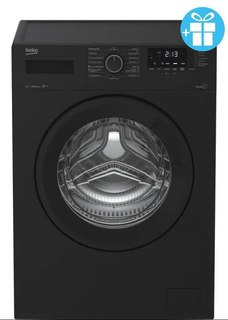 Стиральная машина Beko WSRE6512ZAA + мешок для стирки белья черная