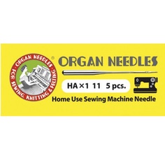 Иглы для бытовых швейных машин ORGAN универсальные №75 HA 1/11, уп.5 игл (мягкая уп.)