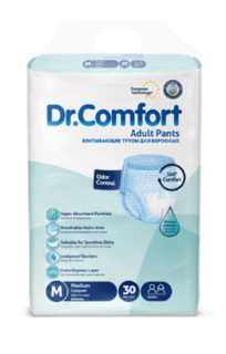Подгузники-трусики для взрослых Dr. Comfort р. M талия 70-120 см 30 шт.