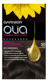 Краска для волос Garnier Olia "Темно-каштановый" C4681901, тон 3.0