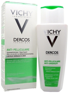 Шампунь Vichy Dercos Против перхоти для нормальных и жирных волос 2*200 мл