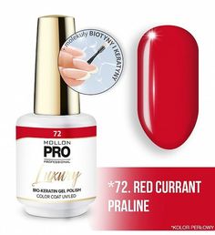 Гель-лак Mollon Pro Luxury Color Coat №72 Red Currant Praline 8 мл