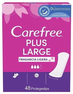 Ежедневные прокладки Carefree Plus Large 3 капли легкий аромат свежести 48шт х5уп 240 шт