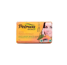 Твердое мыло Petrova, PAPAYA EXTRACT - BRIGHT EVEN TONED SKIN, 150 гр, 6 шт