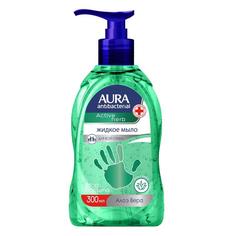 Мыло жидкое Aura Антибактериальное Экстракт алоэ, 300мл, флакон с дозатором (7358), 12шт