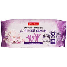 Салфетки влажные OfficeClean 80шт универсальные очищающие для всей семьи (277490) 22 уп
