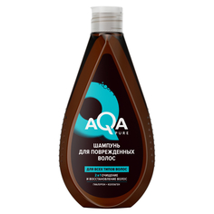 Шампунь AQA PURE с коллагеном для поврежденных волос 400 мл