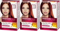 Краска для волос Rubella, Copper Red,Тон 7.5 Медно-красный, 50 мл, 3 шт