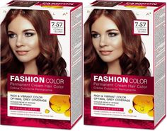 Стойкая крем-краска для волос Rubella, Fashion Color 7.57 Медный блонд, 50 мл, 2 шт