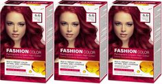 Краска для волос Rubella, Vibrant Red, Тон 6.6 Яркая вишня, 50 мл, 3 шт