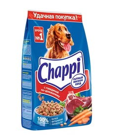 Сухой корм для собак Chappi с говядиной, 6 шт по 2,5 кг