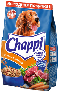 Сухой корм для взрослых собак всех пород Chappi Мясное изобилие, 2,5 кг, 2 шт