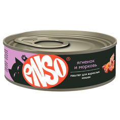 Корм консервированный ENSO для кошек, паштет с ягненком и морковью 24 шт по 100 гр ЭНСО