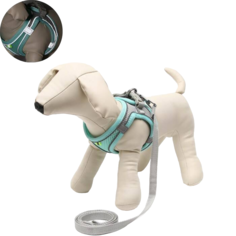 Комплект амуниции для собак Пижон с мягкой шлейкой быстросъемный XS поводок 120 см