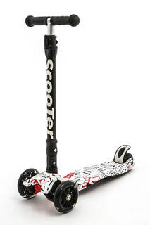 Самокат складной Scooter BKS-220 PRINT, graphic 63 50 кг, алфавит