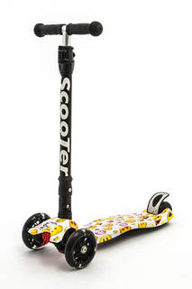 Самокат складной Scooter BKS-220 PRINT, graphic 40 50 кг, смайлики