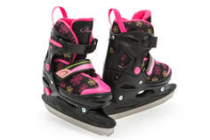 Коньки детские раздвижные CALAMBUS Jasmin ICE черный, розовый р 38-41 No Brand