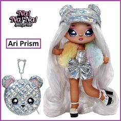 Кукла мягкая Na!Na!Na! Surprise Glam серия 1 - Ari Prism 19 см с сумочкой 575399