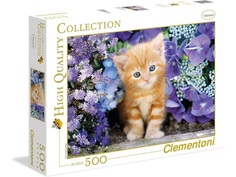 Пазл Clementoni 500 Рыжий котенок в цветах, 30415