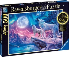 Пазл Ravensburger 500 Starline Волки под северным сиянием, арт 14952