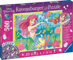 Пазл Ravensburger 500 Brilliant Принцессы Disney Ариэль и подводный рай, арт 13327