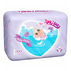 Подгузники-трусики TokiBaby XXL (15+ кг) 16 шт
