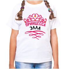 Футболка девочке белая 38 р-р принцесса элла No Brand