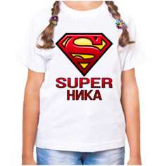 Футболка девочке белая 36 р-р супер ника No Brand