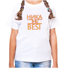 Футболка девочке белая 32 р-р ника the best No Brand