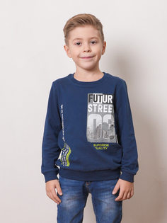 Свитшот для мальчиков КотМарКот 8291844 цв. синий р. 134
