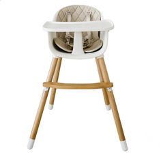 Стульчик для кормления BabyRox Feeding chair белый с бежевым сидением