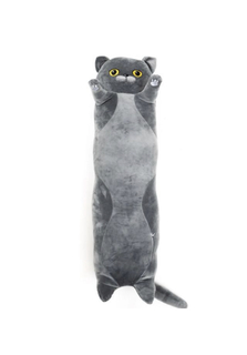 Мягкая игрушка подушка litlestar серый британский кот батон 110
