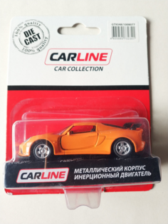 Машинка CARLINE 1:64 металл, инерционная, в блистере (оранжевая) GT9346 Carline®