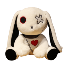 Мягкая игрушка Plush Story Готический кролик Bunny Dark белый