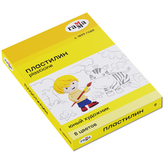 Пластилин 8 цветов Гамма Юный художник NEW 112г со стеком картон упаковка 24 уп (280043) Gamma