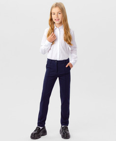 Брюки классические синие Button Blue (122)