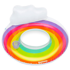 Круг 43647 с подушкой Радуга 42"/1,07м Bestway