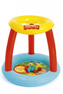 Игровой центр 89x89x84см "Зверюшки Fisher Price" с мячами (15шт), от 2 лет без бренда