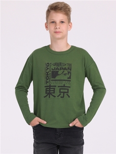 Лонгслив детский Апрель 1ПДЛД4336001, зеленый, 164